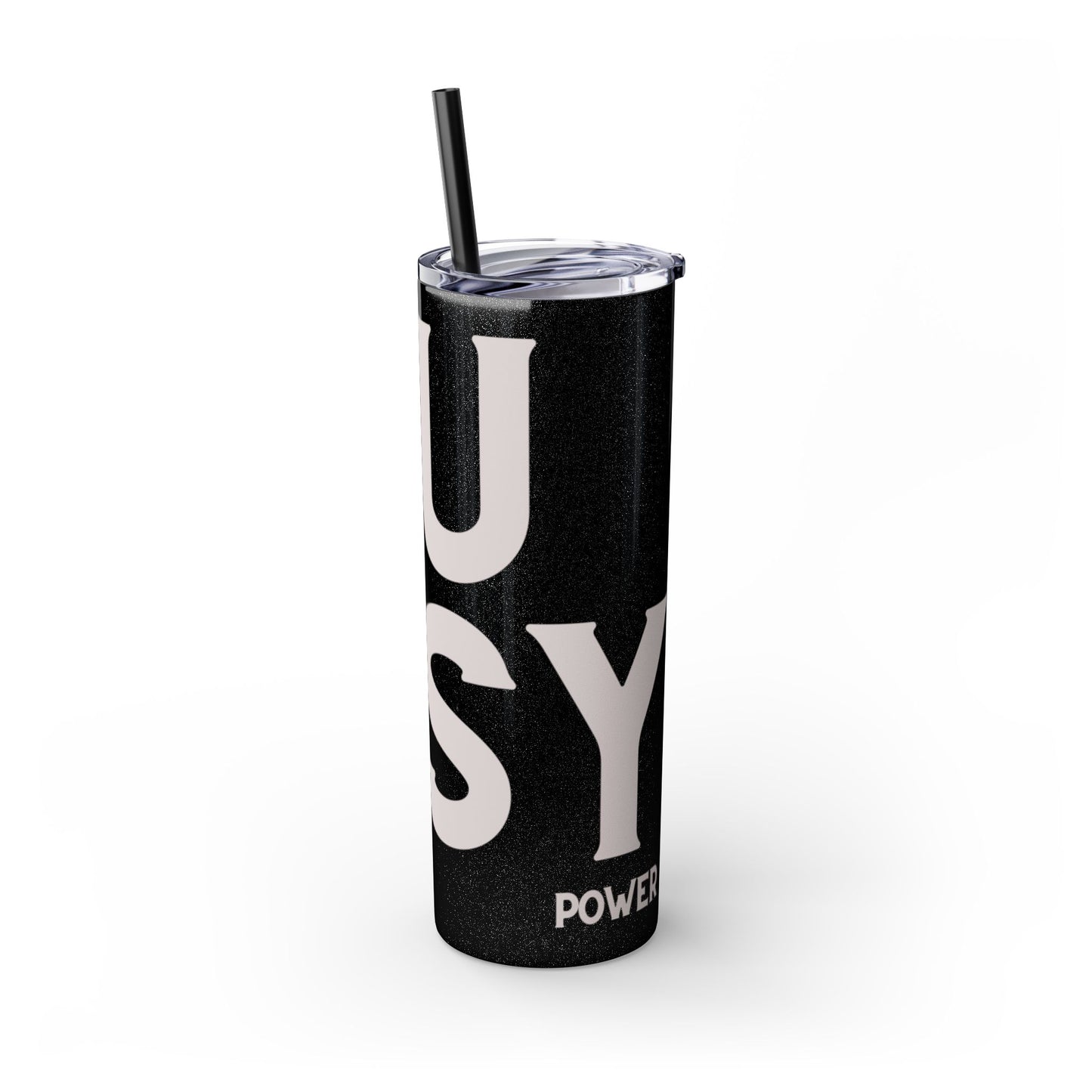 Pussy Power Skinny Tumbler with Straw, 20oz