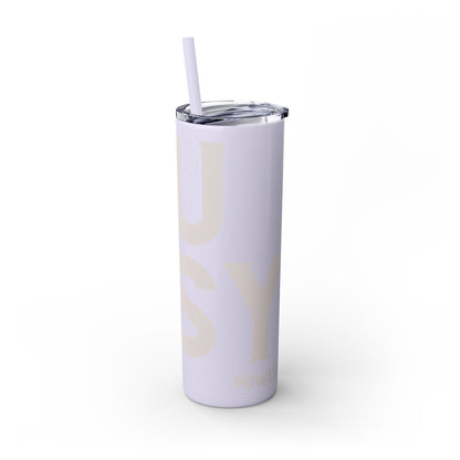 Pussy Power Skinny Tumbler with Straw, 20oz