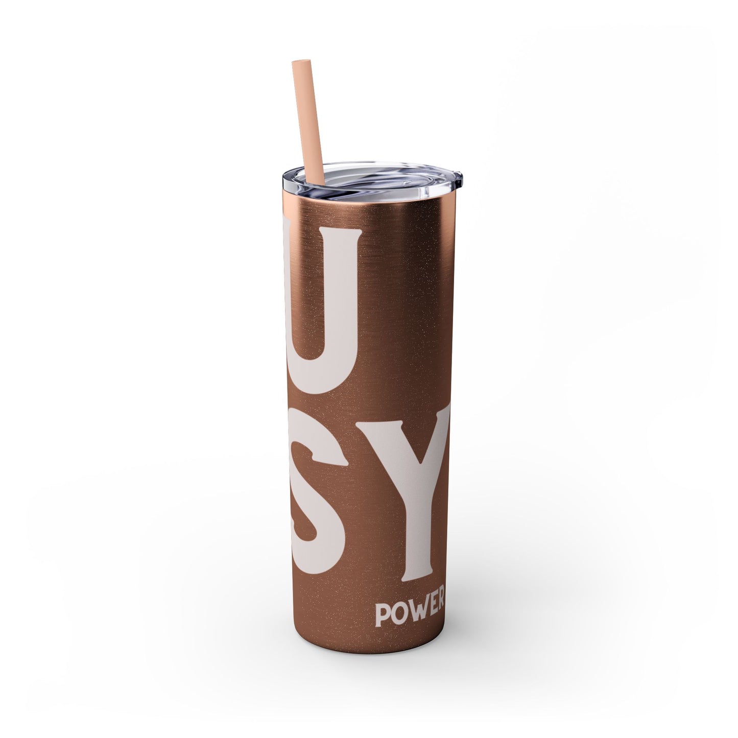 Pussy Power Skinny Tumbler with Straw, 20oz