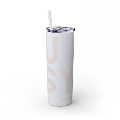 Pussy Power Skinny Tumbler with Straw, 20oz