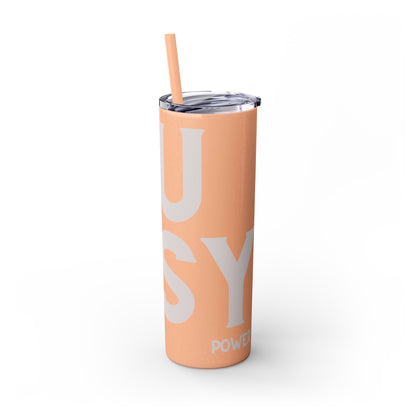 Pussy Power Skinny Tumbler with Straw, 20oz