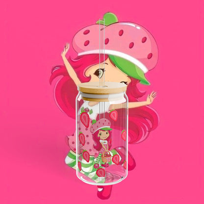 Nostalgic Strawberry Shortcake Sipper Glass, 16oz