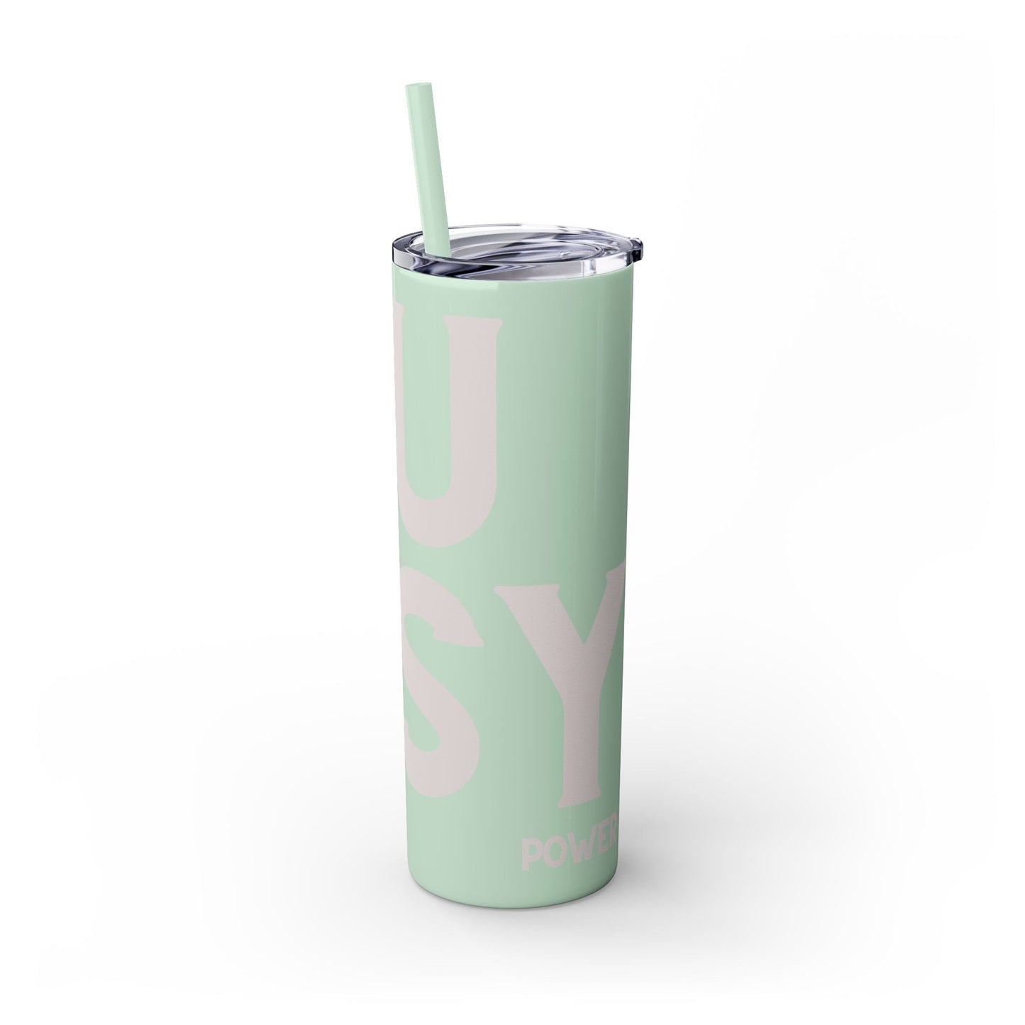 Pussy Power Skinny Tumbler with Straw, 20oz