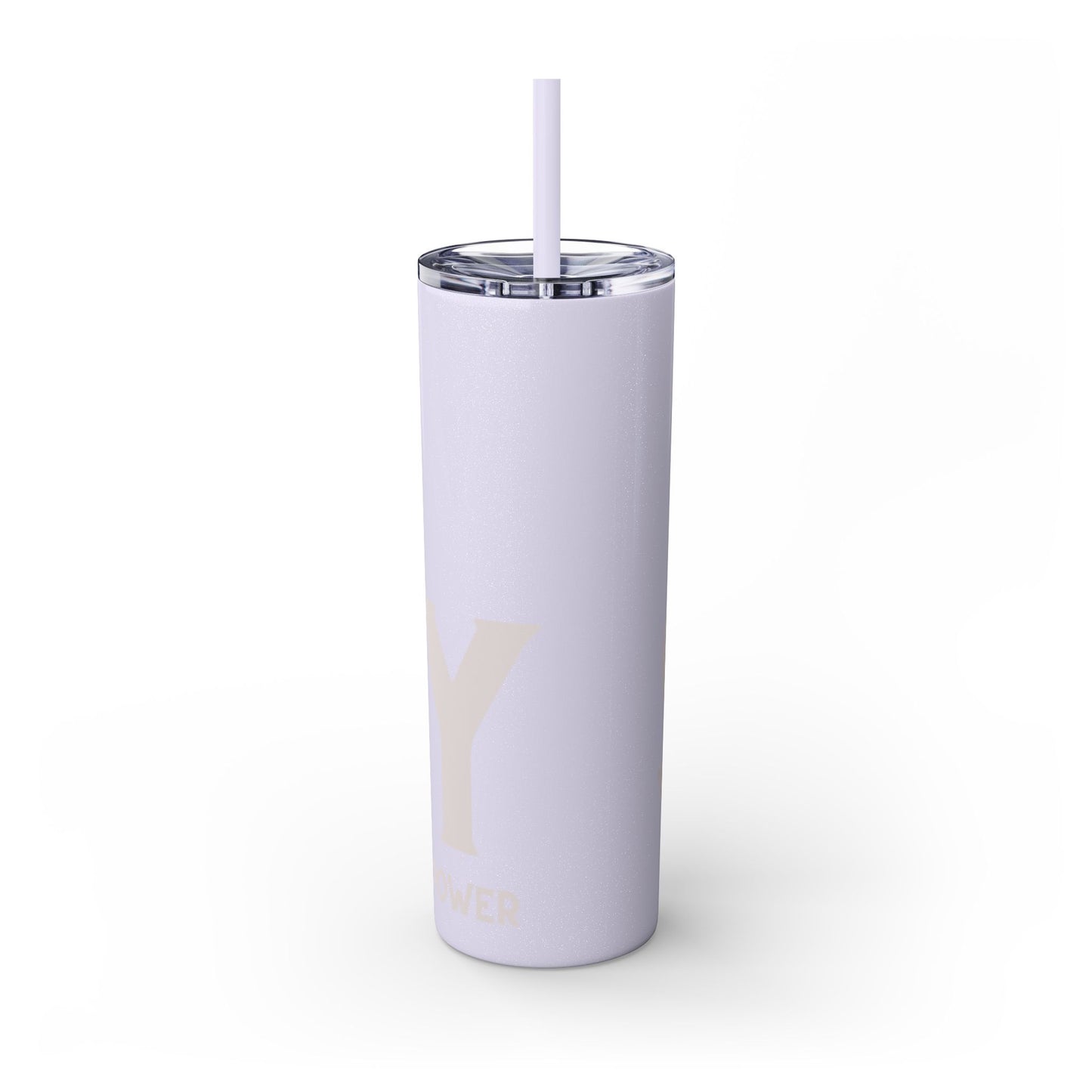 Pussy Power Skinny Tumbler with Straw, 20oz