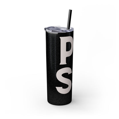 Pussy Power Skinny Tumbler with Straw, 20oz